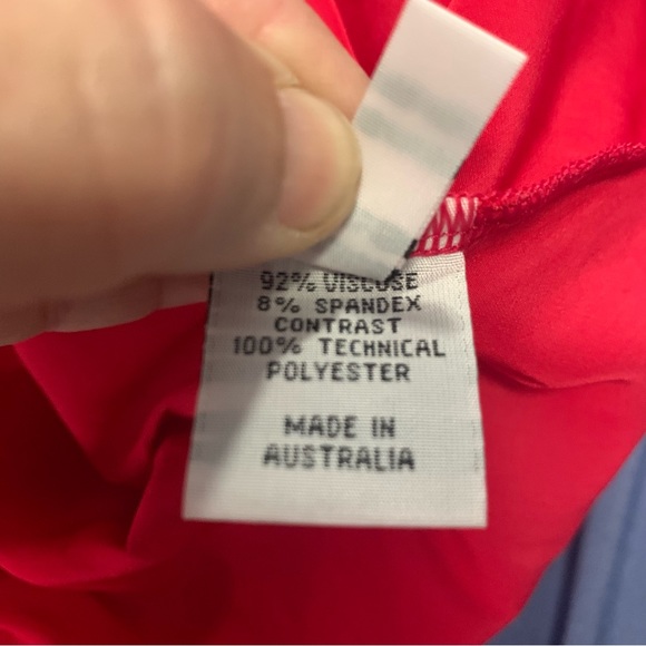 Mela Purdie Watermelon Pink V-Neck Pullover Contrast Material Tunic Top Size L - Picture 11 of 12